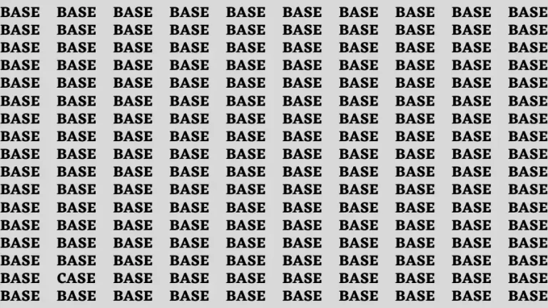 Observation Find it Out: If you have Eagle Eyes Find the word Case in 15 Secs