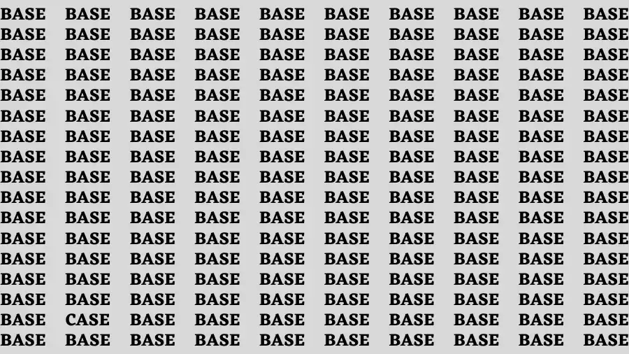 Observation Find it Out: If you have Eagle Eyes Find the word Case in 15 Secs