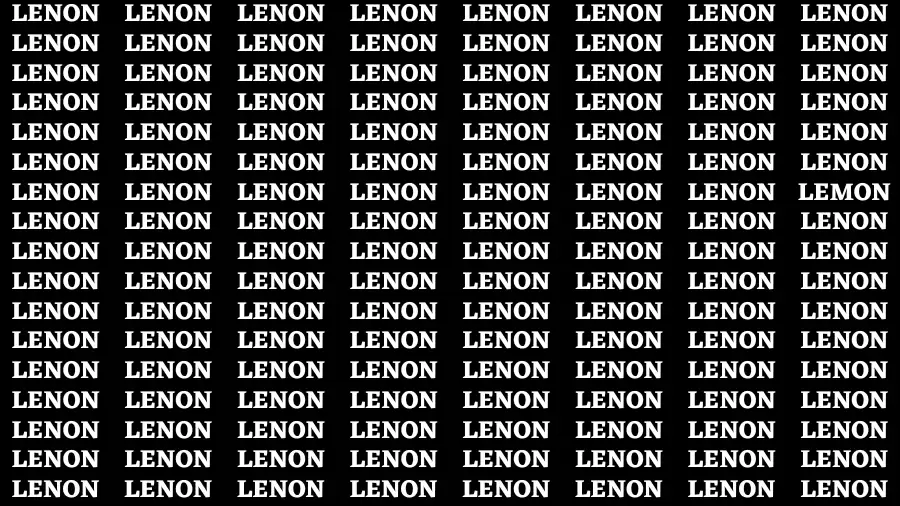 Observation Brain Test: If you have Eagle Eyes Find the Word Lemon in 12 Secs