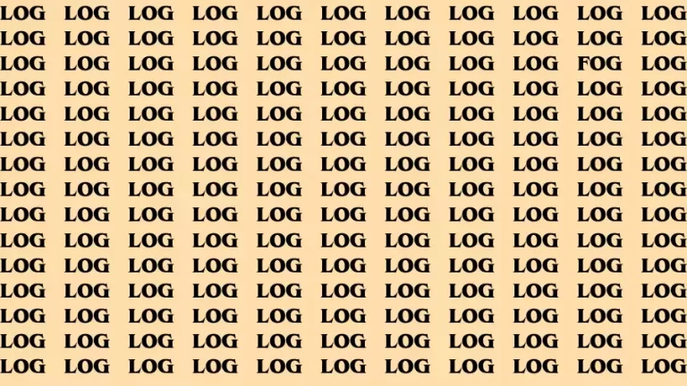 Observation Brain Test: If you have Eagle Eyes Find the word Fog In 15 Secs