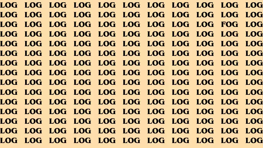 Observation Brain Test: If you have Eagle Eyes Find the word Fog In 15 Secs