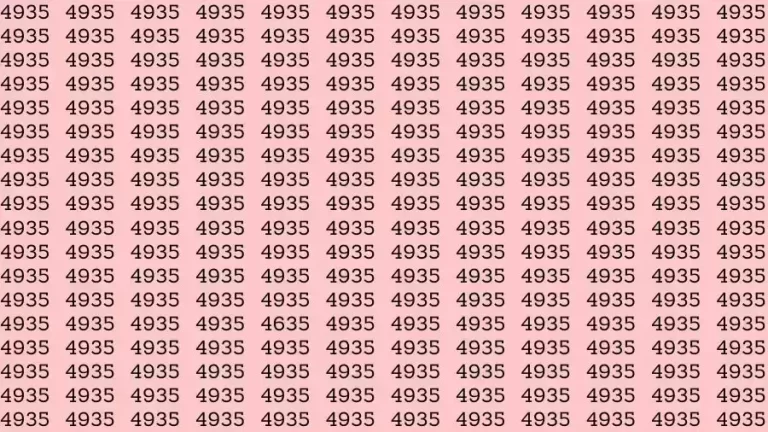 Optical Illusion Brain Test: If you have Eagle Eyes Find the number 4635 among 4935 in 12 Seconds?