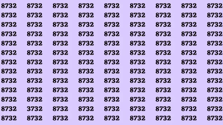 Observation Brain Test: If you have Hawk Eyes Find the Number 3732 in 15 Secs