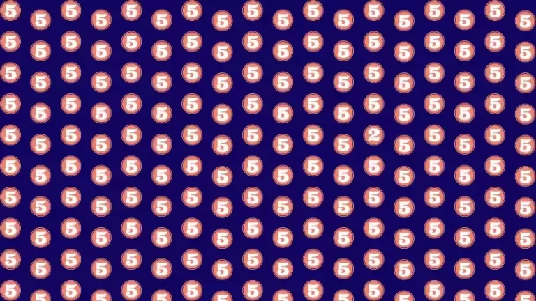 Optical Illusion Brain Test: If you have 50/50 Vision Find the number 2 among 5 in 12 Seconds?