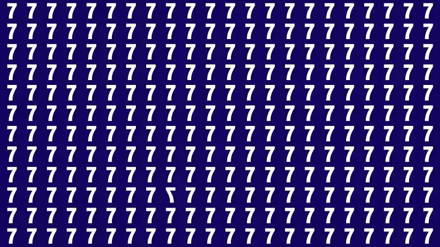 Optical Illusion Brain Challenge: If you have Eagle Eyes Find the inverted 7 in 10 Seconds?