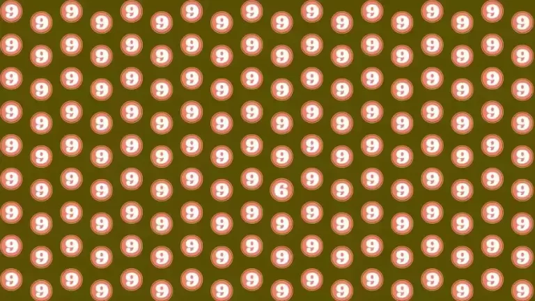 Optical Illusion Brain Test: If you have Eagle Eyes Find the number 6 among 9 in 15 Seconds?