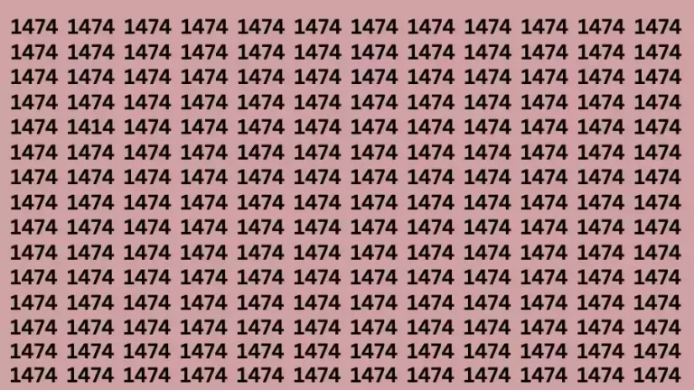 Observation Brain Test: If you have Sharp Eyes Find the Number 1414 among 1474 in 10 Secs