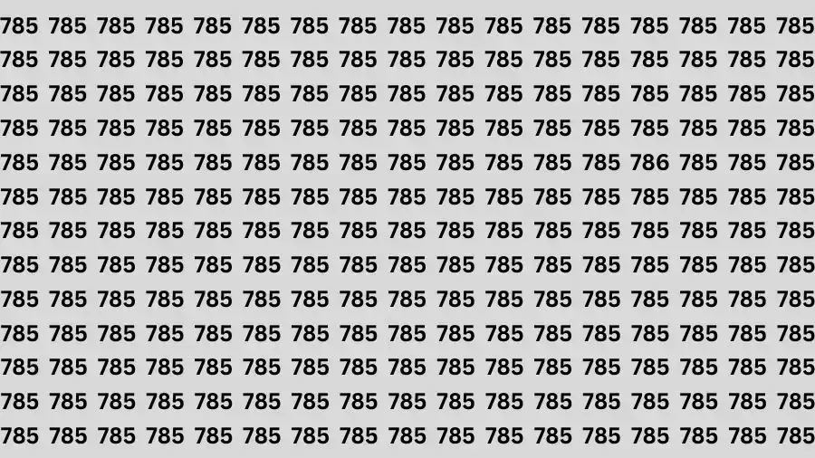 Brain Test: If you have Hawk Eyes Find the Number 786 in 12 Secs