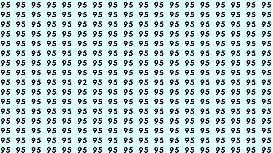 Observation Skill Test: If you have Eagle Eyes Find the number 92 in 15 Seconds?