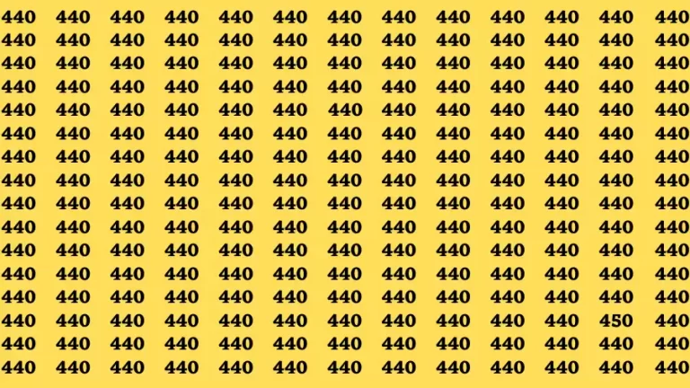 Brain Test: If you have Eagle Eyes Find the Number 450 in 15 Secs