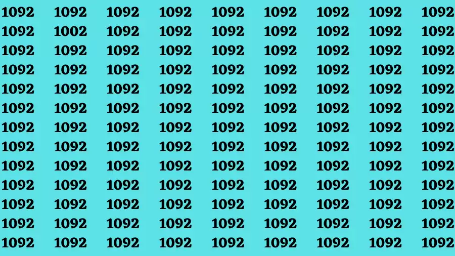 Brain Test: If you have Sharp Eyes Find the Number 1002 in 15 Secs