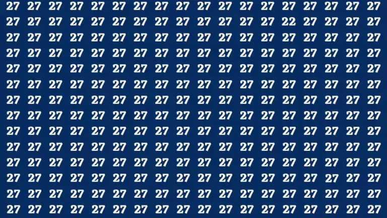 Observation Brain Challenge: If you have Eagle Eyes Find the number 22 in 20 Secs