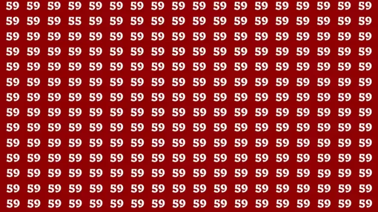 Observation Find it Out: If you have 50/50 Vision Find the Number 55 among 59 in 15 Secs