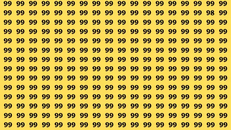 Observation Find it Out: If you have Eagle Eyes Find the number 98 among 99 in 12 Secs