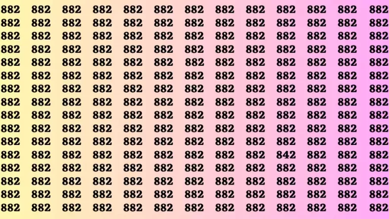 Observation Brain Challenge: If you have Eagle Eyes Find the number 842 in 12 Secs