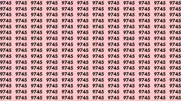 Observation Skill Test: If you have Eagle Eyes Find the number 9245 in 16 Seconds?