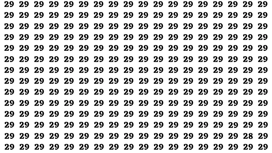 Observation Brain Test: If you have Eagle Eyes Find the number 28 in 12 Secs