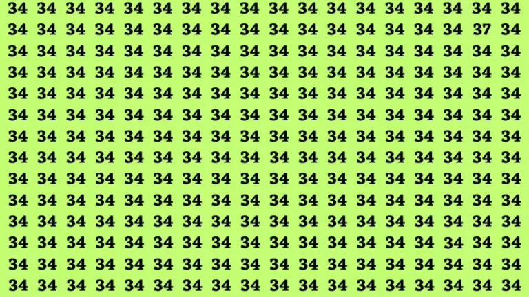 Brain Test: If you have Eagle Eyes Find the Number 37 in 15 Secs