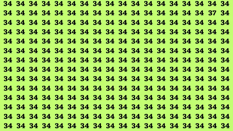 Brain Test: If you have Eagle Eyes Find the Number 37 in 15 Secs