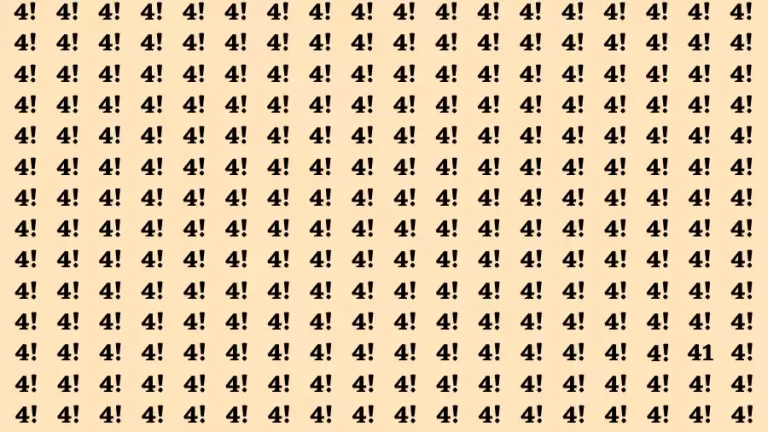 Observation Find it Out: If you have Eagle Eyes Find the number 41 in 20 Secs