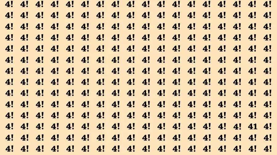 Observation Find it Out: If you have Eagle Eyes Find the number 41 in 20 Secs