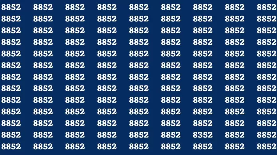 Observation Find it Out: If you have Eagle Eyes Find the number 8352 in 12 Secs