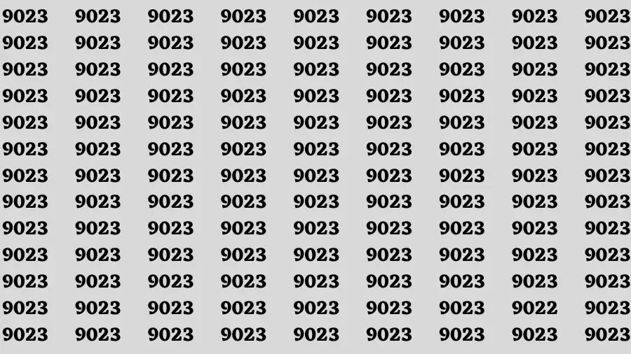 Observation Brain Challenge: If you have Sharp Eyes Find the number 9022 in 20 Secs