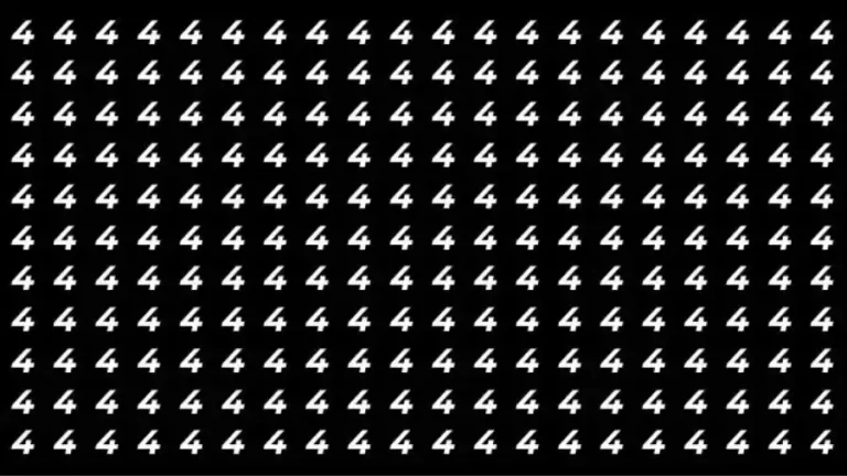 Optical Illusion Brain Challenge: If you have Sharp Eyes Find the number 7 among 4 in 12 Seconds?