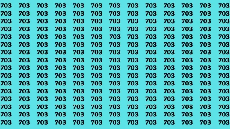 Observation Brain Challenge: If you have Eagle Eyes Find the Number 708 in 15 Secs