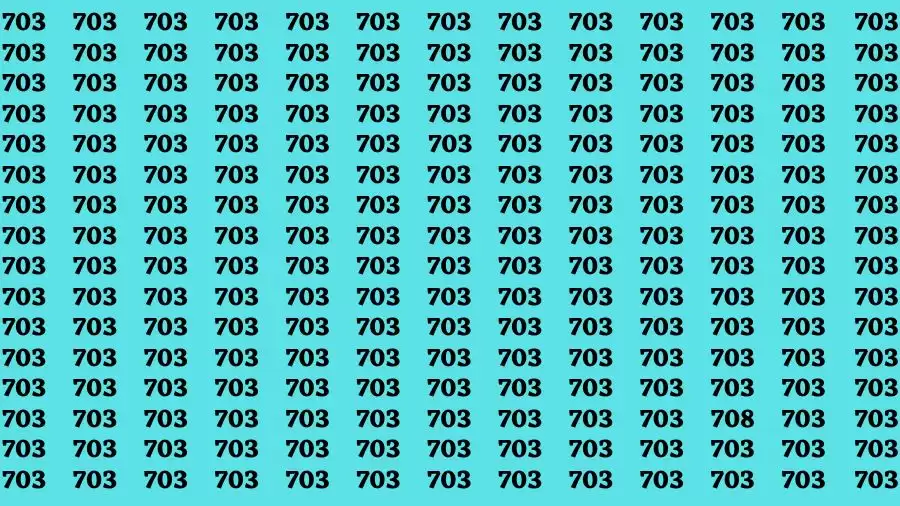 Observation Brain Challenge: If you have Eagle Eyes Find the Number 708 in 15 Secs