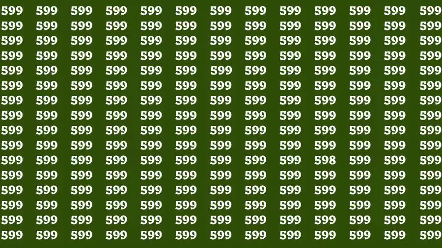 Observation Brain Challenge: If you have Eagle Eyes Find the Number 598 in 15 Secs