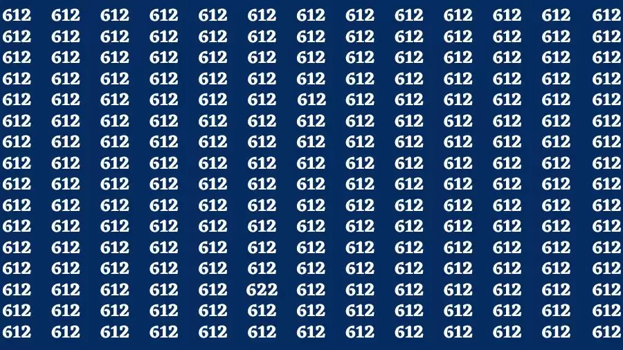 Brain Test: If you have Sharp Eyes Find the number 622 in 20 Secs