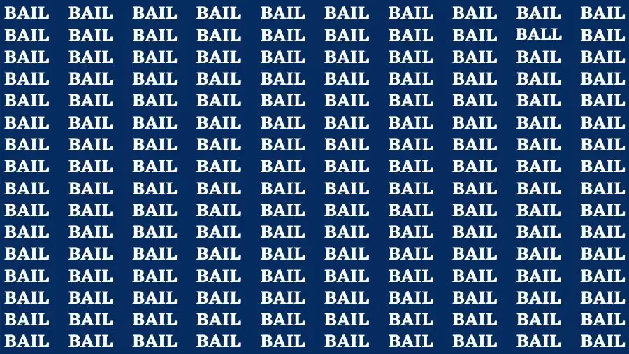 Observation Brain Test: If you have Hawk Eyes Find the word Ball in 18 Secs