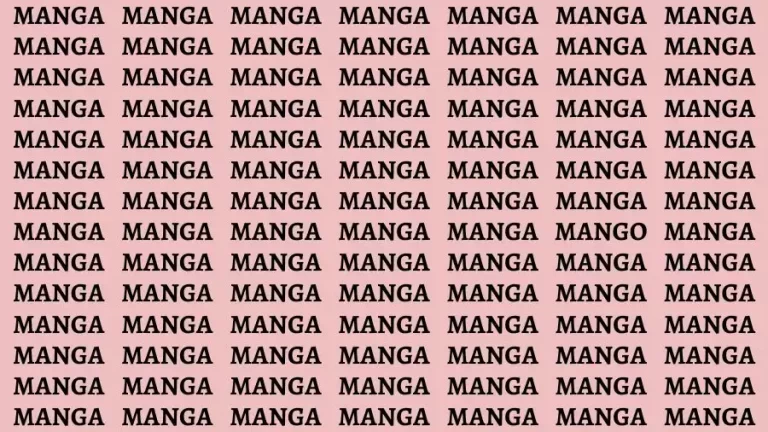 Brain Test: If you have Hawk Eyes Find the word Mango in 15 Secs