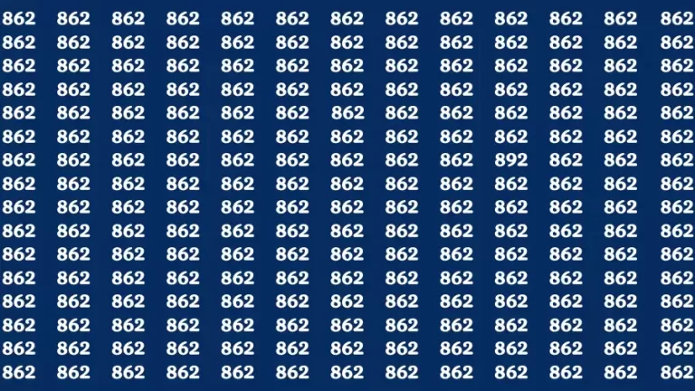 Observation Brain Test: If you have Sharp Eyes Find the number 892 in 20 Secs