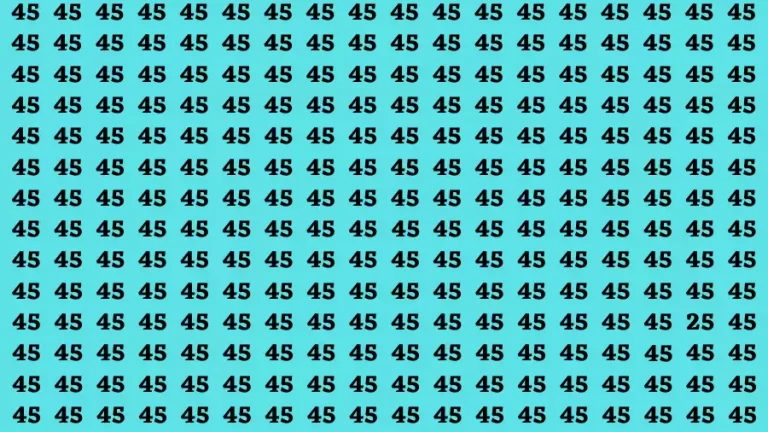 Observation Brain Test: If you have 50/50 Vision Find the Number 25 in 15 Secs