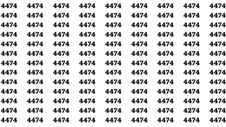 Brain Test: If you have Sharp Eyes Find the number 4274 in 20 Secs