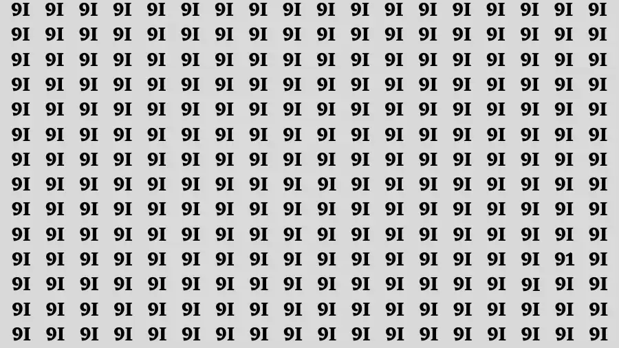 Observation Find it Out: If you have Eagle Eyes Find the number 91 in 10 Secs