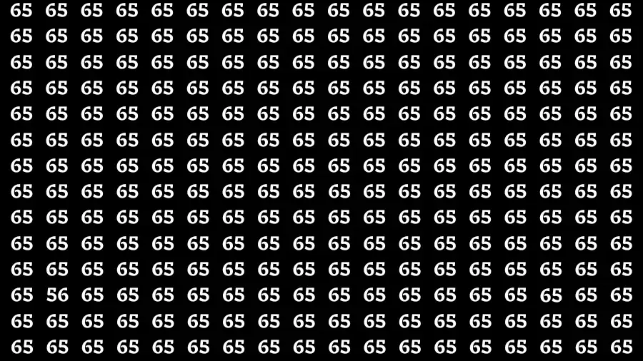 Brain Test: If you have Eagle Eyes Find the Number 56 among 65 in 15 Secs