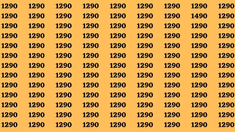 Observation Brain Test: If you have Hawk Eyes Find the Number 1490 in 15 Secs