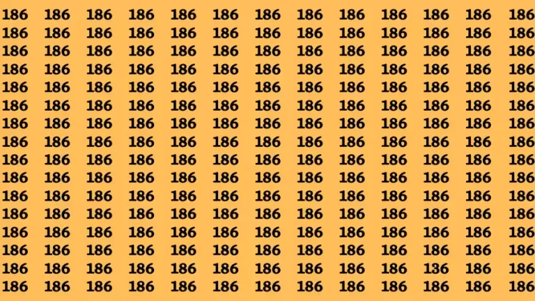 Observation Brain Test: If you have Sharp Eyes Find the number 136 in 20 Secs