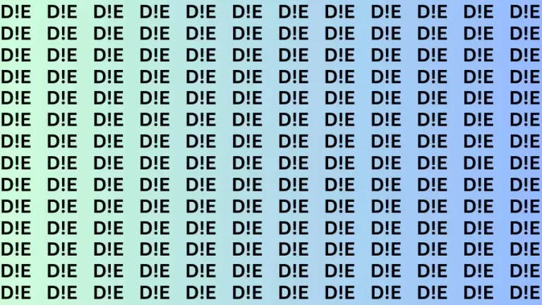 Brain Test: If you have Eagle Eyes Find the Word Die in 12 Secs