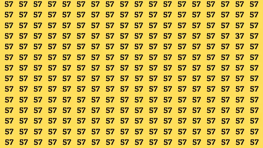 Brain Test: If you have Eagle Eyes Find the Number 37 among 57 in 15 Secs