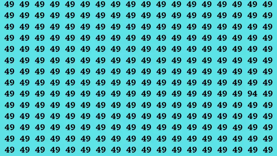 Observation Brain Test: If you have Hawk Eyes Find the Number 94 in 15 Secs