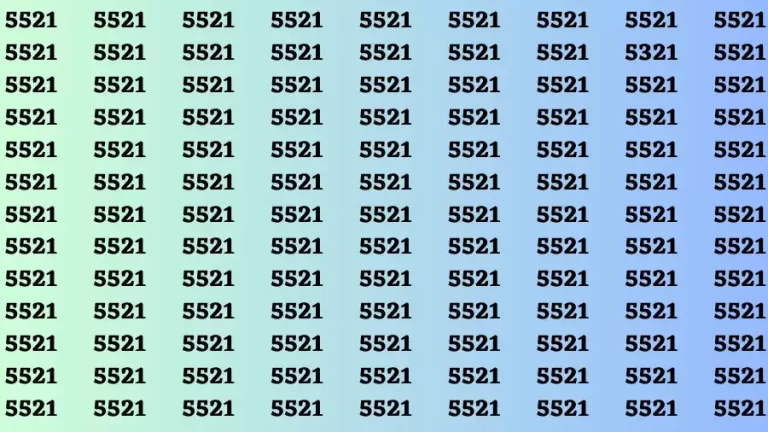 Observation Brain Challenge: If you have Keen Eyes Find the Number 5321 among 5521 in 15 Secs