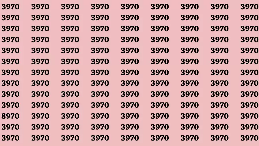 Observation Brain Challenge: If you have Eagle Eyes Find the Number 8970 in 15 Secs