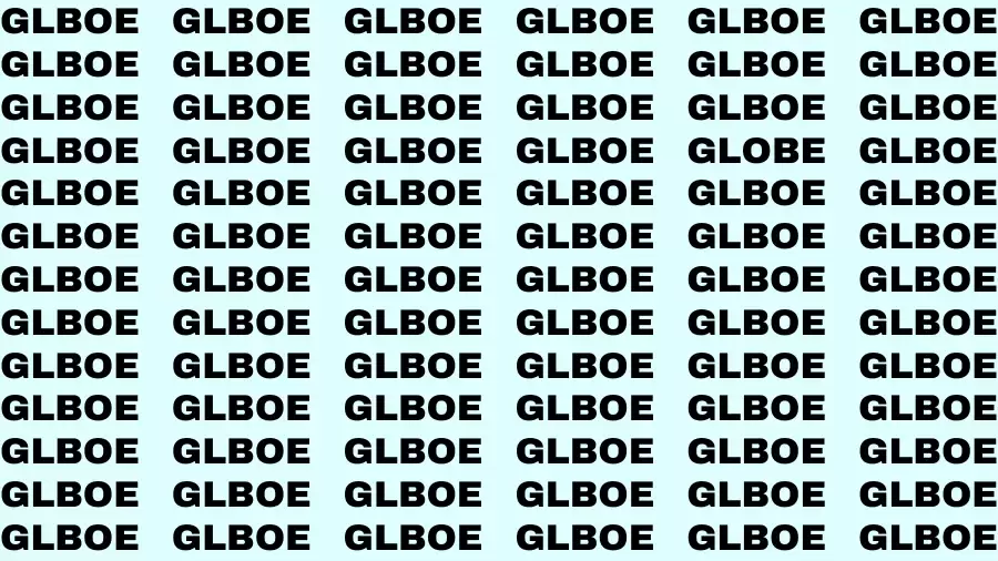 Observation Brain Test: If you have Hawk Eyes Find the word Globe in 15 Secs