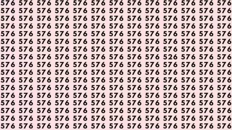 Optical Illusion Brain Test: If you have Eagle Eyes Find the number 526 among 576 in 12 Seconds?