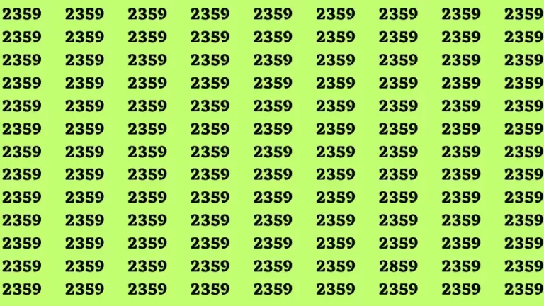 Brain Test: If you have 50/50 Vision Find the Number 2859 in 15 Secs