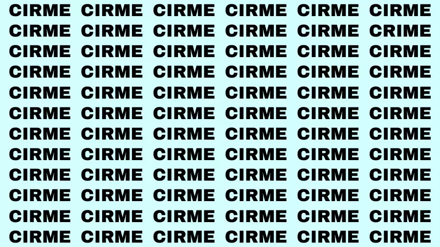 Observation Brain Test: If you have 50/50 Vision Find the word Crime In 15 Secs